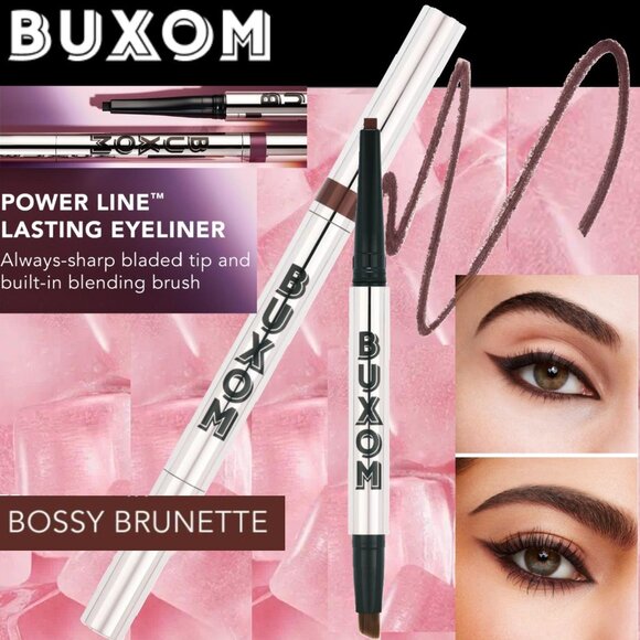 NIB Buxom POWER LINE™ 12 HR* LASTING EYELINER in BOSSY BRUNETTE 0.12 g - Picture 1 of 11